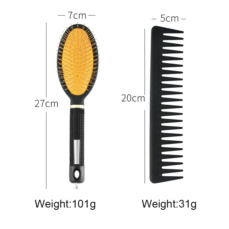Household Professional Anti-estático Escova De Cabelo, Massagem Pente, Cabeleireiro, Ferramentas De Cabeleireiro, 3 Pcs por Conjunto