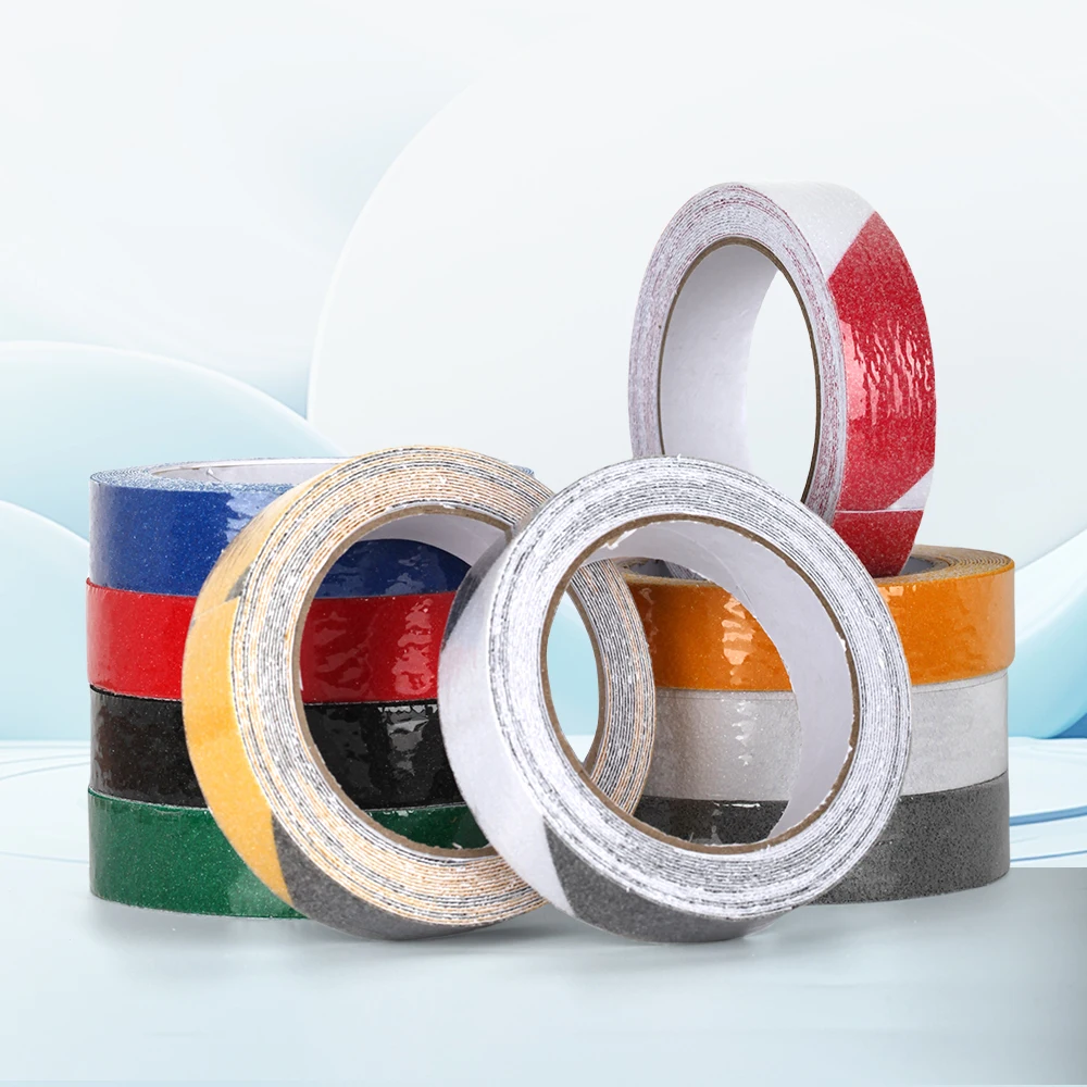 PVC Tape  Anti Slip Tape Matte Finish, Waterproof Wear Resistant Sandpaper Grip, 5 Meter Stair Non Slip Sticker Strip