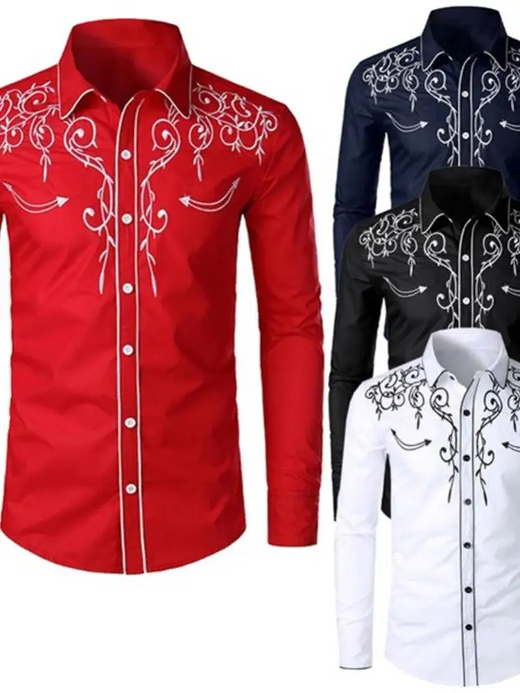 メンズ無地刺繍プリントシャツカジュアル長袖ポロカラー通気性快適肌に優しい秋のファッション