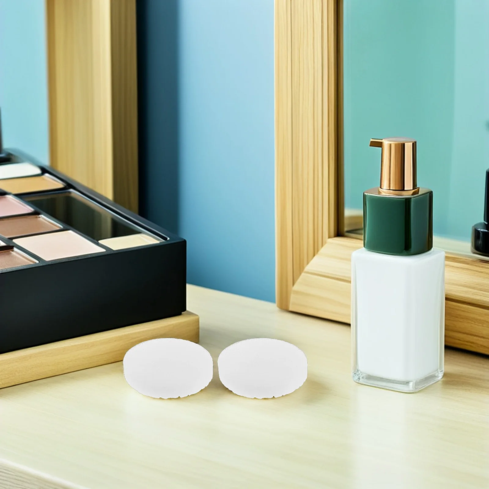 ฟองน้ำแต่งหน้าแบบเติม 100 ชิ้น: แผ่นรองรองพื้นสำหรับเครื่องสำอางค์ ฟองน้ำแต่งหน้าแบบเติม ฟองน้ำสำหรับใบหน้าแบบเปียกและแบบแห้ง