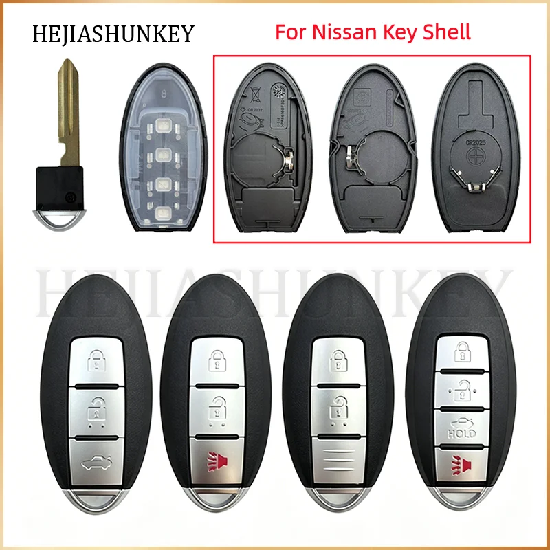 

2/3/4 Button Smart Remote Key Fob Shell Case Housing For Nissan Rogue Altima Sentra Maxima Murano Qashqai Juke Teana 2007-2019