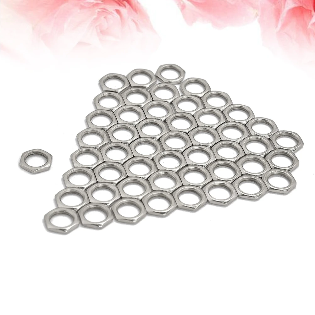 

50 pcs Guitar Jack Nut 8Mm Zinc Alloy Thin Fine Nut For Electric Bass Replacement Socket Fit Most Instruments Gold