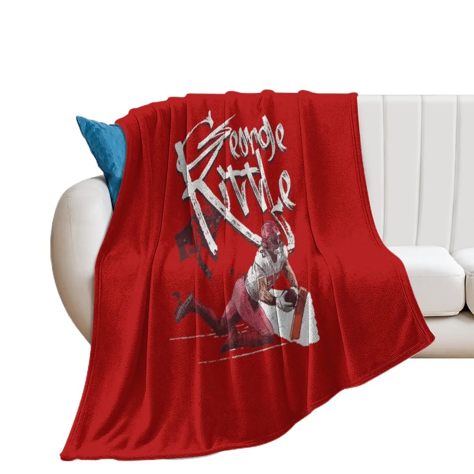 

George Kittle Throw Blanket decorative Furry Blankets