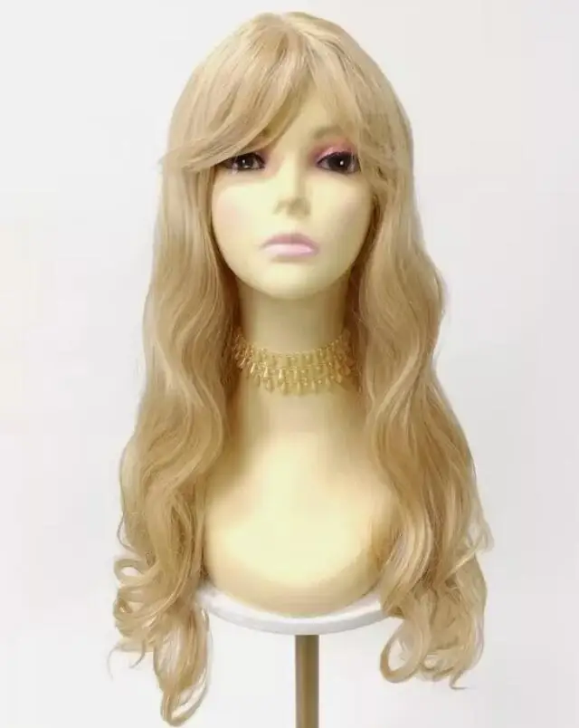 Golden Blonde Wigs Long Wave Blonde Wig for Women Party Halloween Costume Wigs