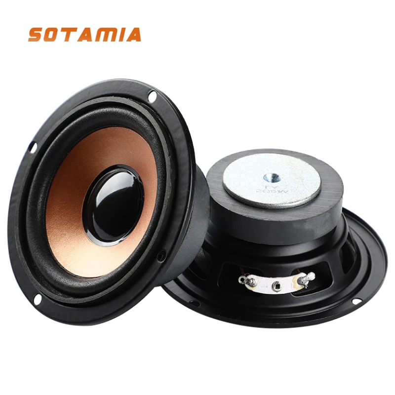 SOTAMIA 2Pcs 3 Inch Portable Full Range Speakers 2 Ohm 5W Midrange Woofer Speaker Bass Subwoofer Sound Home Theater Loudspeaker