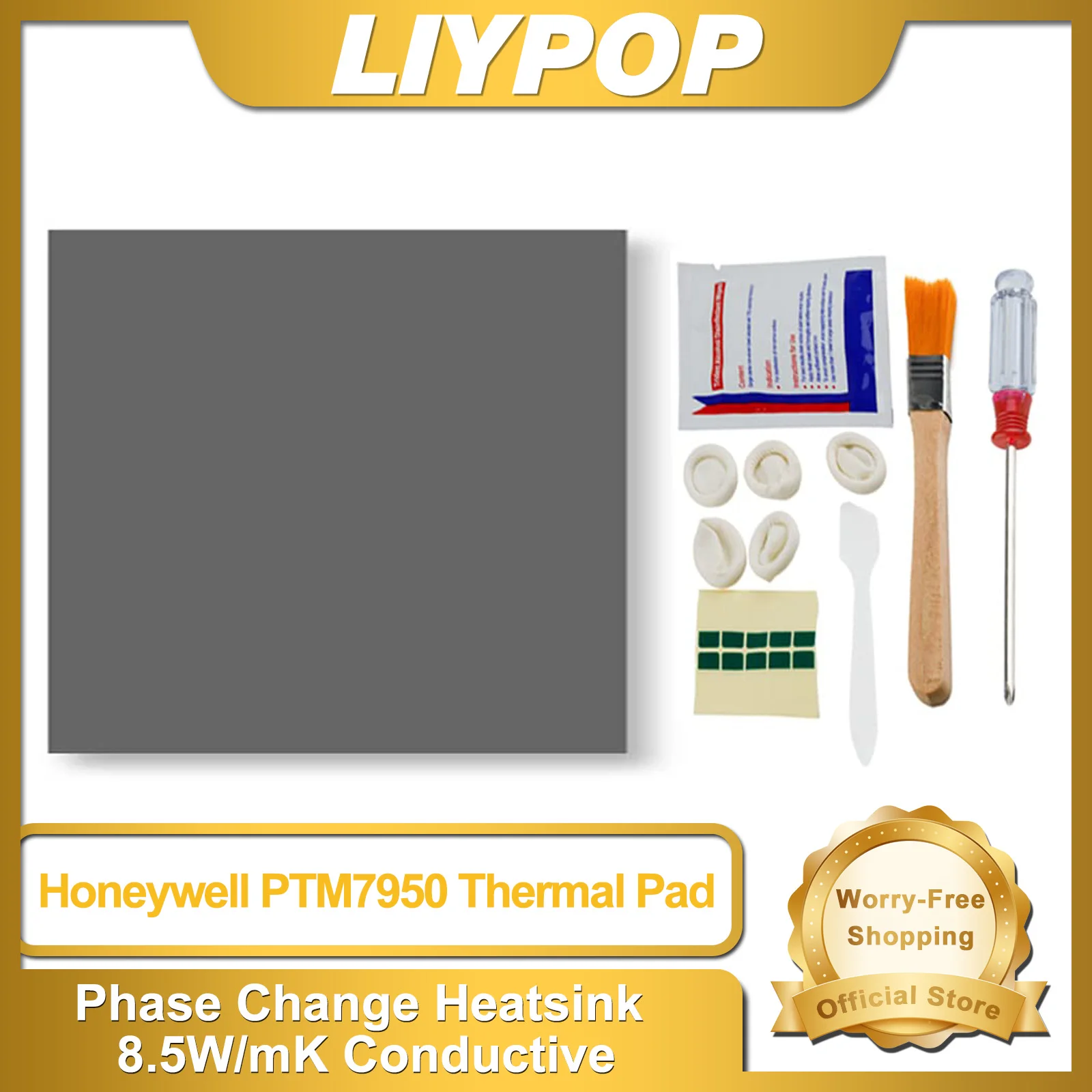 

Honeywell PTM7950 8.5W Phase Change Silicone Pad Sheet Laptop Phase Change Silicone Grease CPU Thermal Conductive Paste Pad