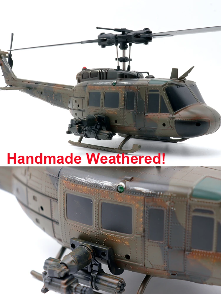 RC ERA Tarnfarben Verwitterter C032 UH1 Huey RC Hubschrauber 2,4G Gyro Optischer Fluss TOF Stabilisiertes Ferngesteuertes Spielzeug für Erwachsene