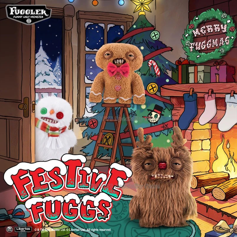 

Fuggler Festive Fugg Series Plush Doll Cartoon Animal Funny Ugly Tooth Monster Decoration Toys Collectible Christmas Gifts