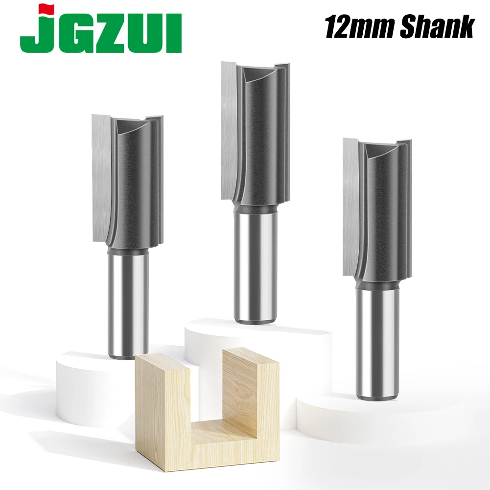 12mm Shank 11-22mm Diameter Extended Straight Blade Length 40mm Router Bit Slotted Straight Cutter Woodworking Milling Cutter