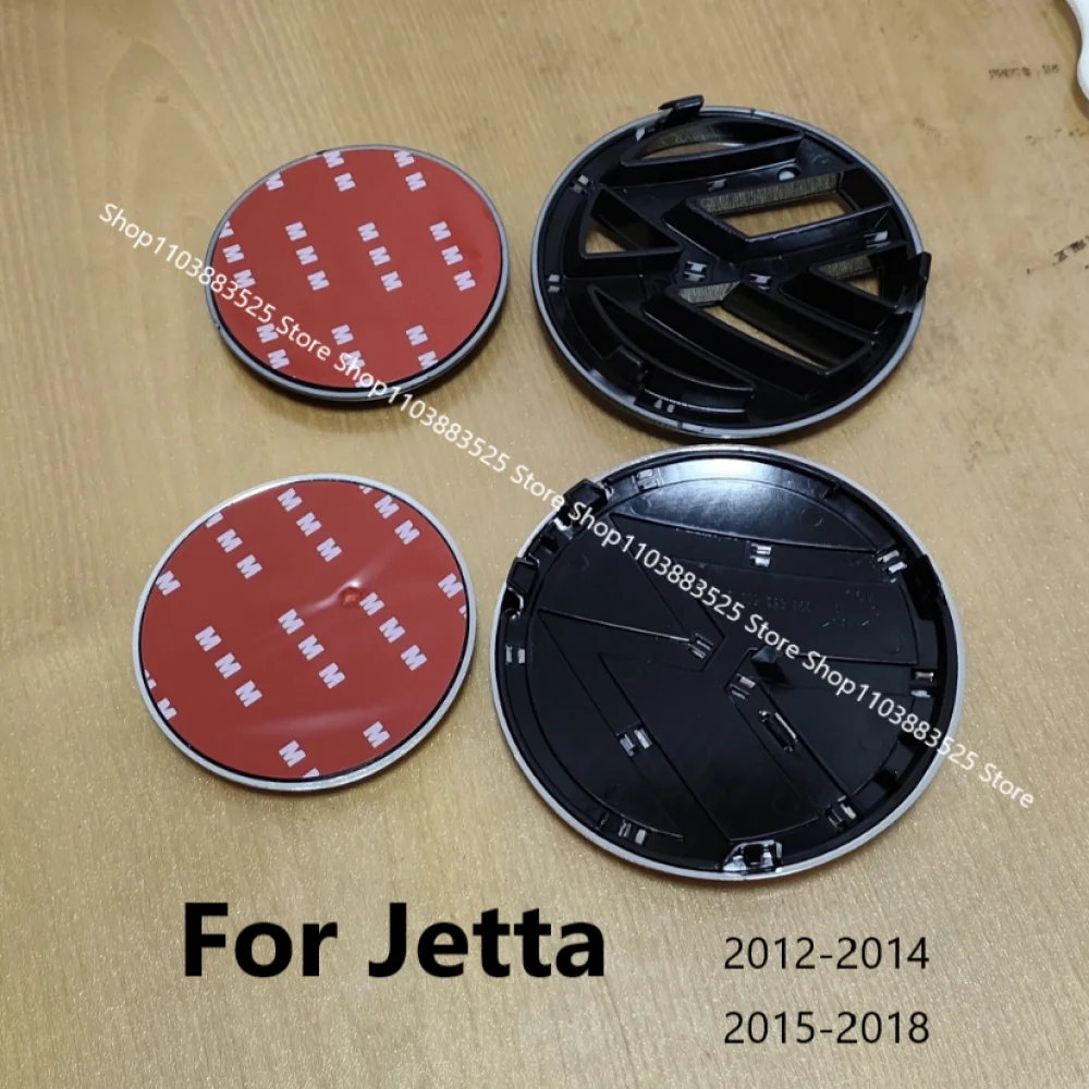

2pcs Replacement Badge Sticker for Jetta 2012-2018 Car Front Bonnet Grill Rear Trunk Emblem Logo Replacement Badge Sticker