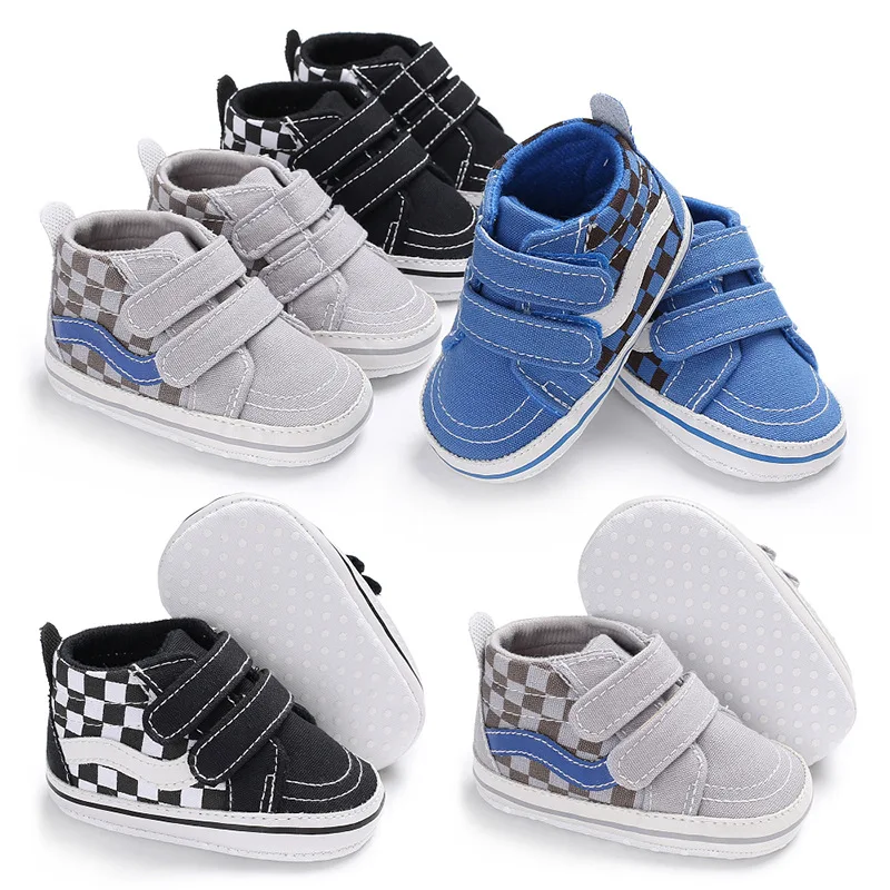 Yibubu Blue Baby Shoes Indoor scarpe da bambino antiscivolo con suola morbida il Design a reticolo è semplice e Stylis pagamento primaverile e autunnale