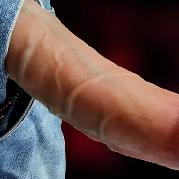 Vibrační dildo XXL realistický velký penis teleskopický vyhřívaný rotující penis expanzní vibrační masážní přístroj pro ženy pár sexuální hračky 18 8 nejlepší prodej člen XXL - №3