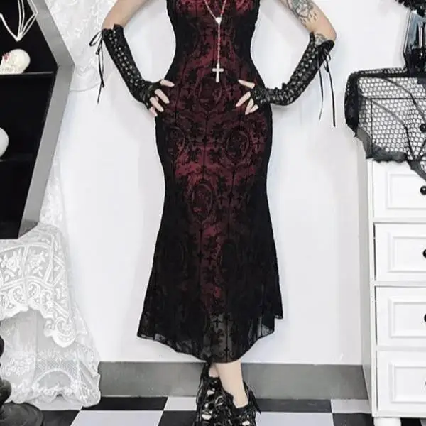 

Ladies Cross And Skull Print Contrast Lace Casual Sport Suit Seven Sve orts T-irt Brandl YJV9383 Autumn Wear