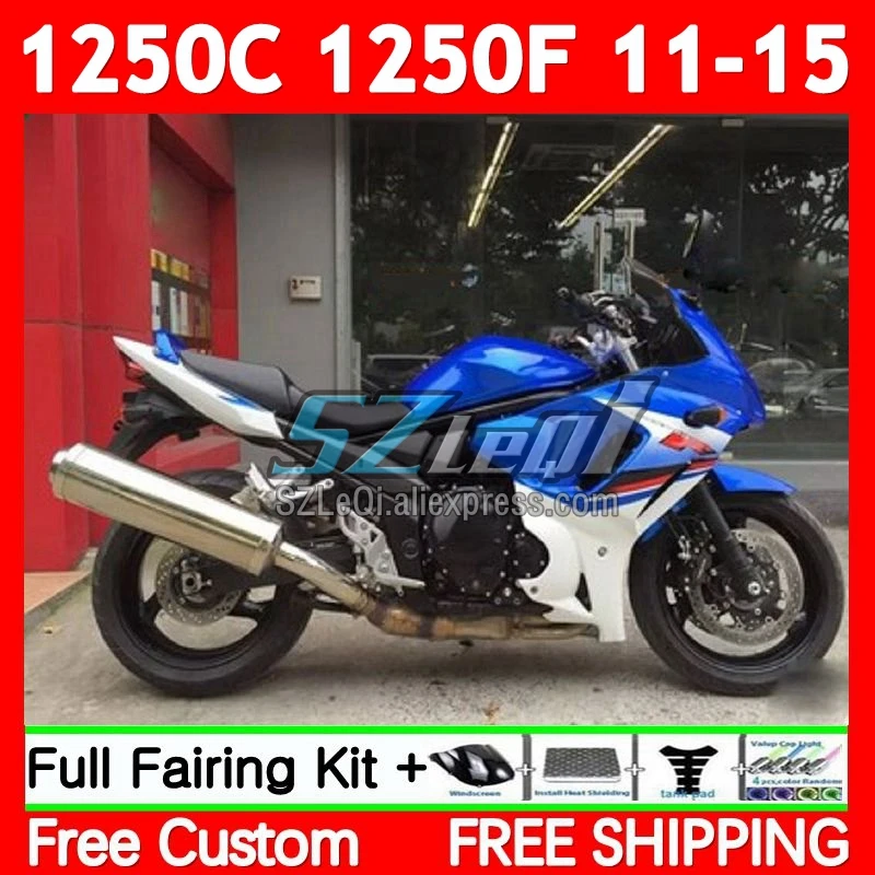 Blue White GSXF1250 For SUZUKI Bandit GSX1250F GSX1250 C 11 12 13 14 15 154No.0 1250 GSX1250C 2011 2012 2013 2014 2015 Fairing