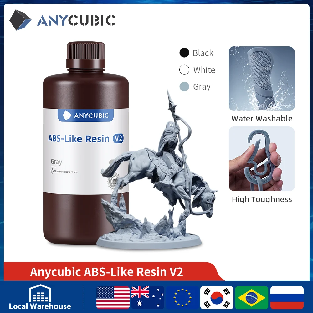 

ANYCUBIC Water-Washable Like ABS Resin V2 For LCD 3d Printer 405nm Resin Quick Curing SLA 3d Printing Materials For Photon Mono2