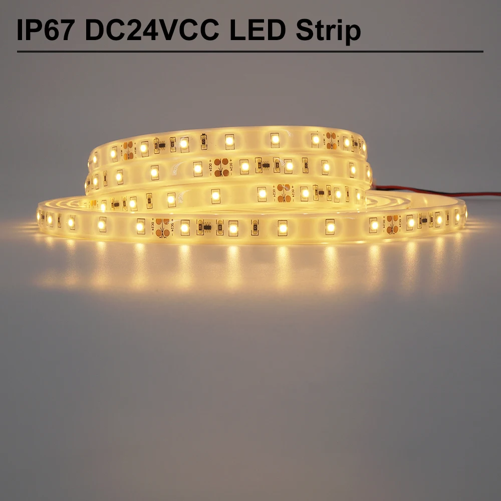 Constant Current LED Strip Lights,Waterproof IP67,Warm White 2400K,DC24V,High Quality Constant Current IC,Dimmable