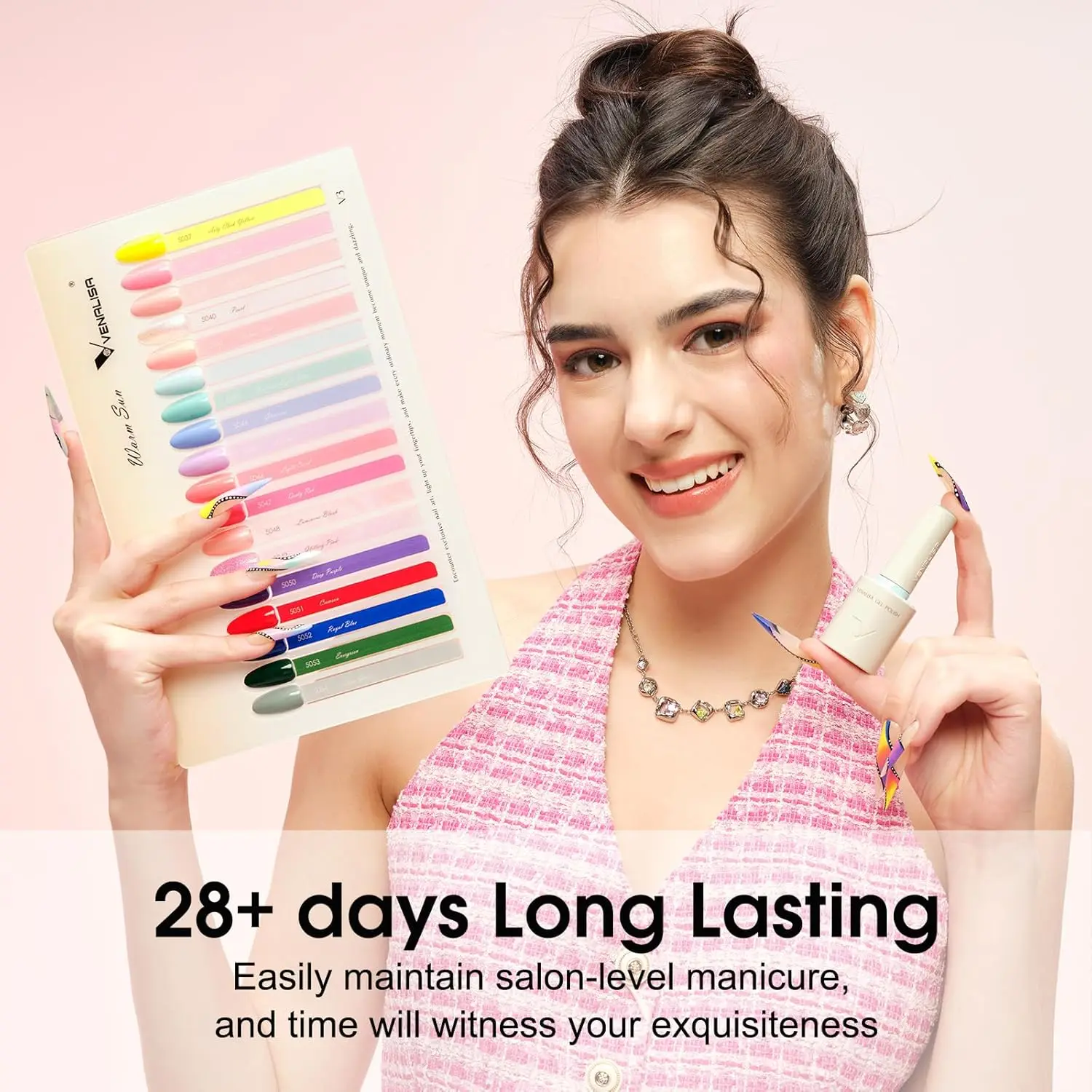 Ensemble de vernis à ongles Gel avec carte de couleur, 22 pièces, 10ml, couleurs à paillettes rose bleu rouge vert violet pour manucure à faire soi-même à la maison