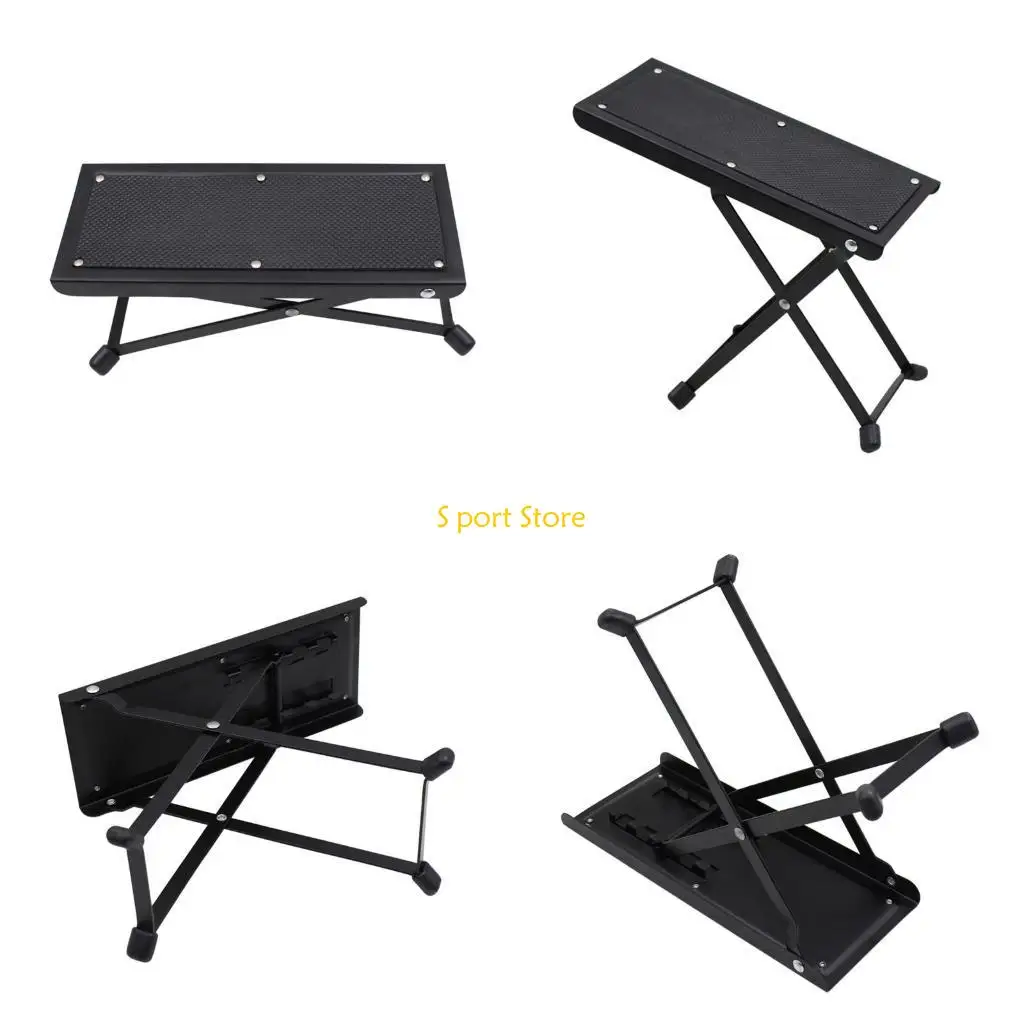 U2JB Gitarren-Fußhocker, 4-stufig verstellbares Fußhocker-Pedal, Gitarrenpedal für Gitarristen