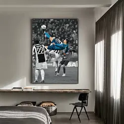 HEROCROSS Soccer Players Poster Football Stars Art Canvas Painting Sports Wall Art Yamal Pictures for Living Room Home Decor