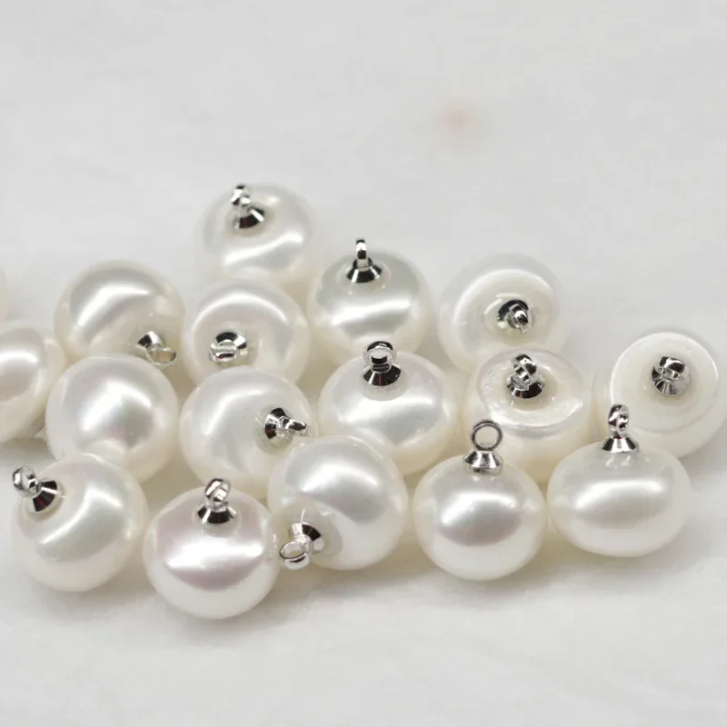 2PC Genuine Pearl Seashell White Pink Bead Jeans Shank Buttons Cheongsam Wedding Dress Shirt Sweater Jewelry Crafts Sewing Decor