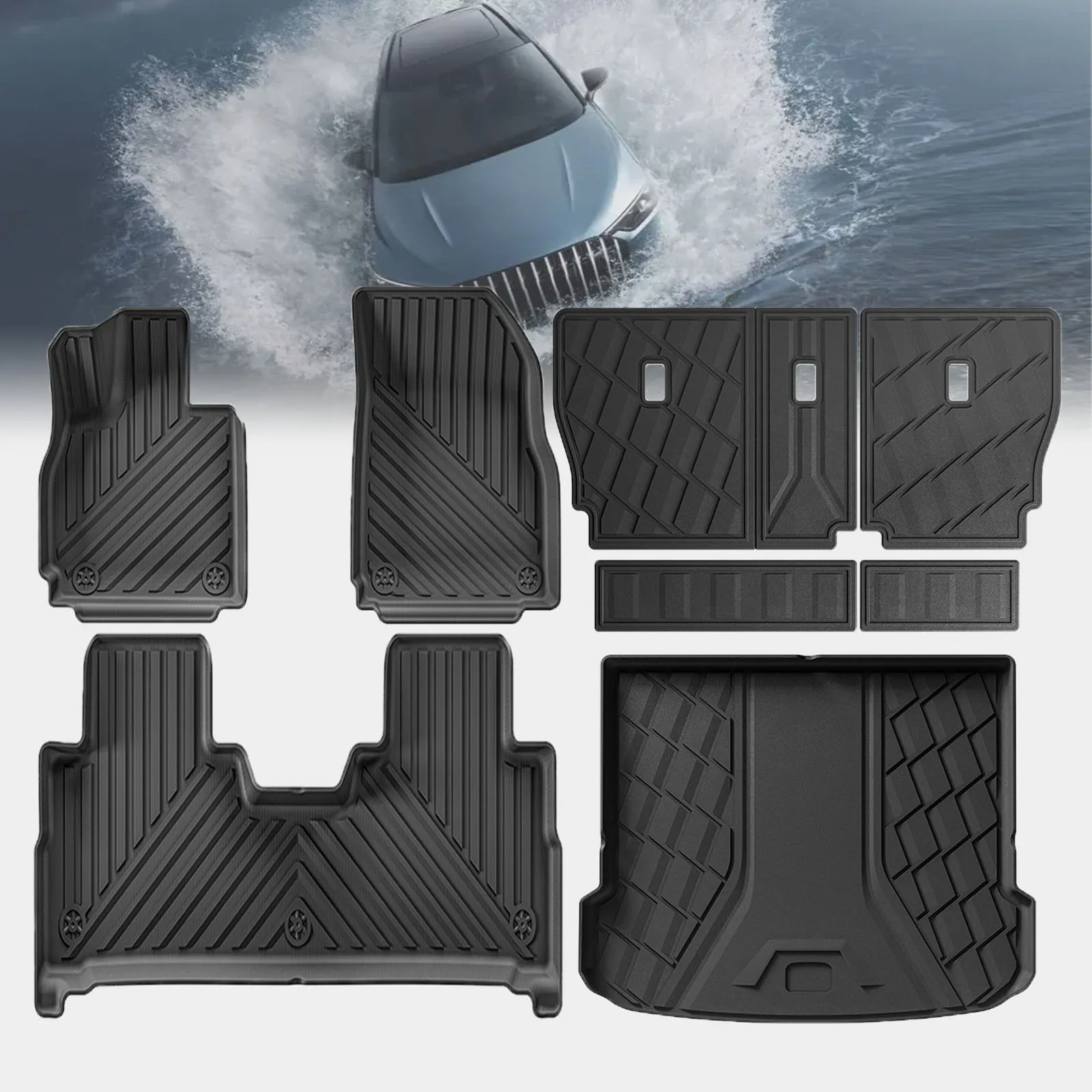 

for Jaecoo J8 Chery Tiggo 9 Dustproof Easy Clean Car floor Mats TPE Material Non-Slip Interior Parts Accessories