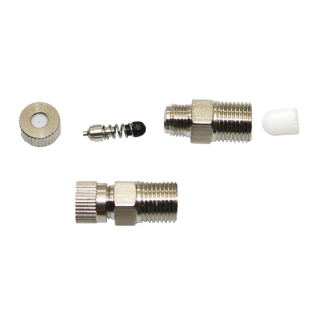 0.1-0.6mm Atomization Nozzle Copper High-Pressure Mist Nozzle Garden Greenhouse Irrigation Fogging Cooling Sprinkler Head 5Pcs