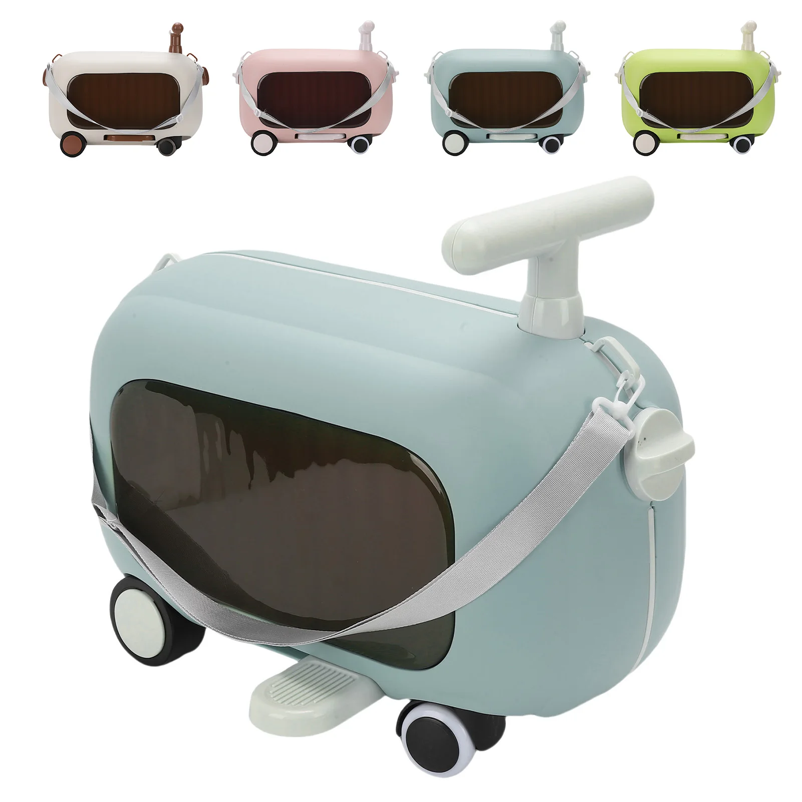 Kids Luggage Kids Ride On Luggage 90 Degree Folding Pedal Large Capacity Multi Functional Toddler Rideable Suitcase for Travel
