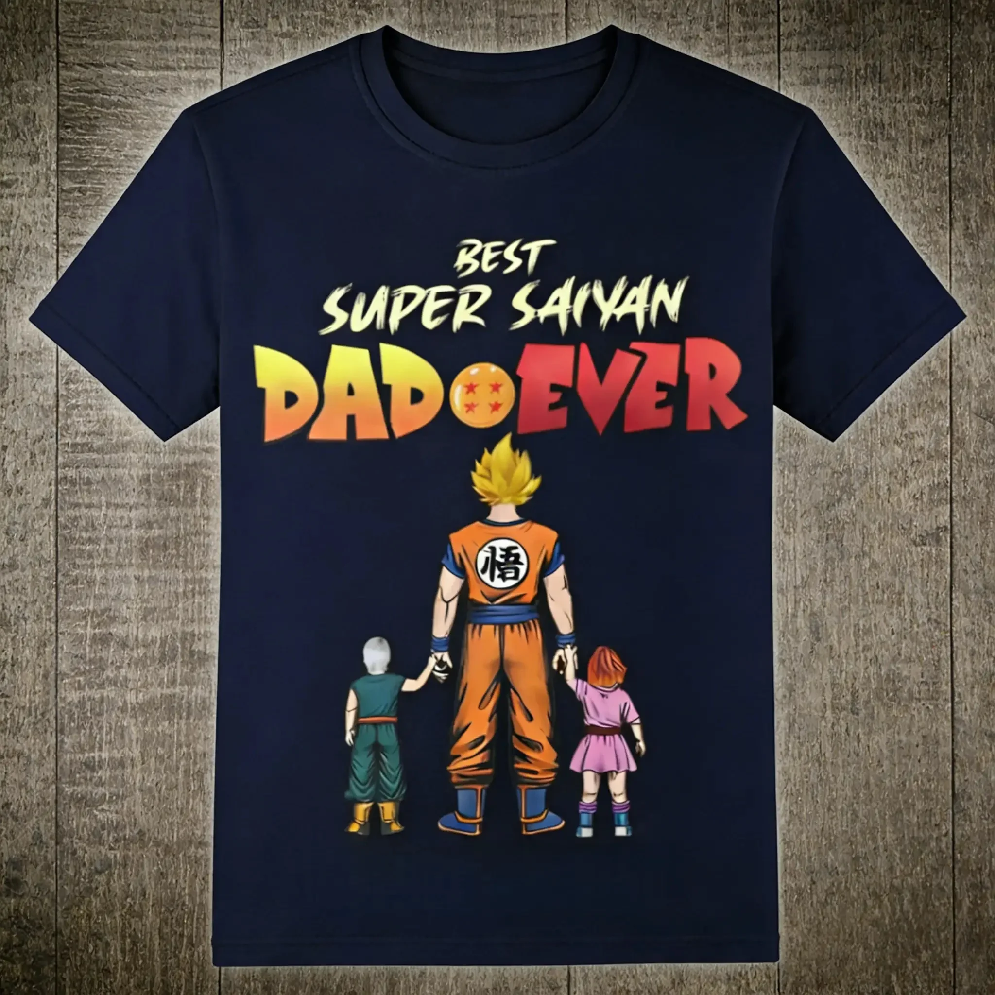 Dragon Ball Trendy Models Retro Anime TShirt Parent-Child Outfit Goku Trunks Pan Loose Sports Tee Best Super Saiyan Dad Ever