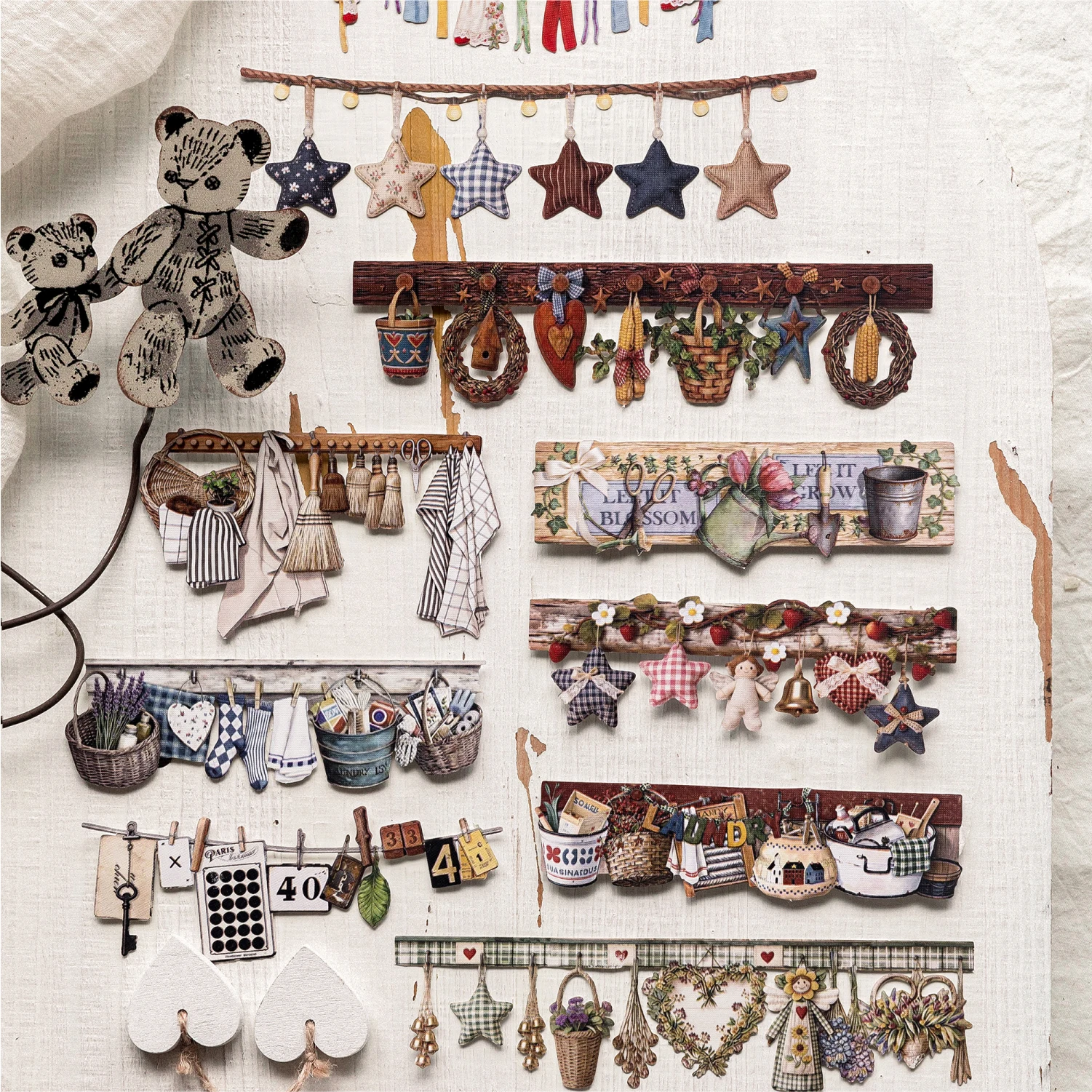 10 Stück Kawaii Schreibwaren-Aufkleber Warme Heimparty Junk Journal Tagebuch Planer Dekorative Handy-Aufkleber Scrapbooking