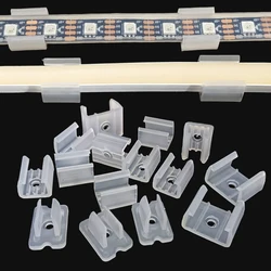 Led Connector Fix Clips, Acessórios de plástico, Montagem Fixação na Parede, 6mm, 8mm, 10mm, 12mm, RGB 5050 Neon Strip Light, 5Pcs-100Pcs