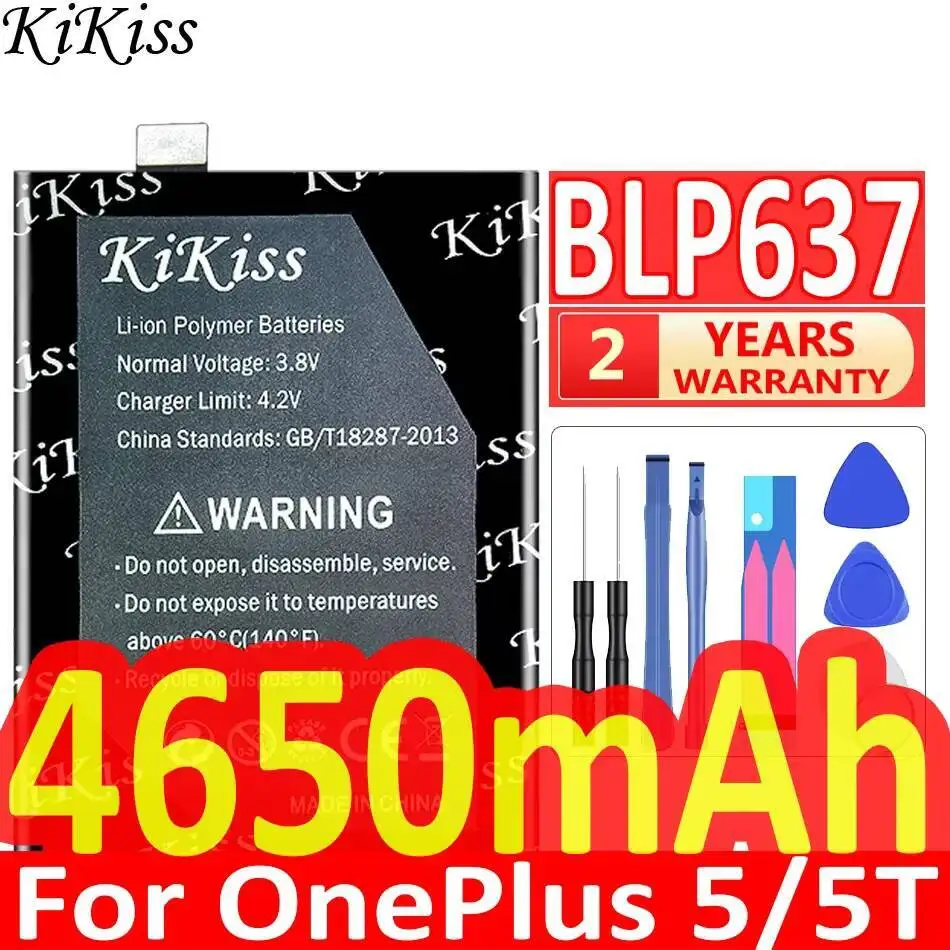 

For Oneplus 5 5T Mobile Phone Battery 4650Mah BLP637 Safe