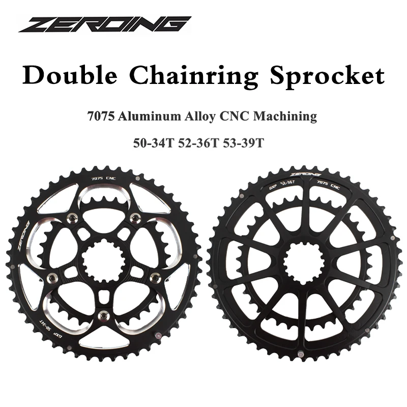 

34T/50T Road Bike Chainring 36T/52T Chainwheel 39T/53T Sprocket 9/10/11/12 Speed Chain ring Double Crown Accessories