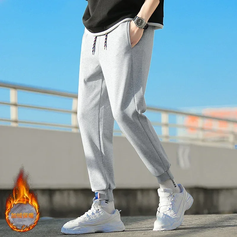 Dikke pluche buitensport vrije tijd warme broek zijn modieuze losse ademende huidvriendelijke zachte heren vier seizoenen broek