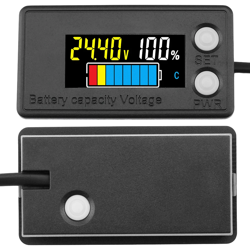 DC7-100V indicatore di capacità della batteria 6139 misuratore di elettricità digitale LCD a colori Tester di tensione PO4 al litio al piombo per