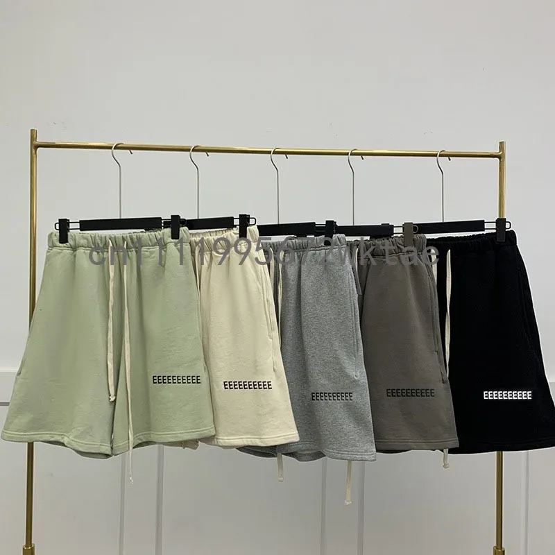 

Мужские классические шорты 21SS: трендовые, с одной светоотражающей полосой, надписью и шнурком, спортивные, свободного кроя, в стиле High Street