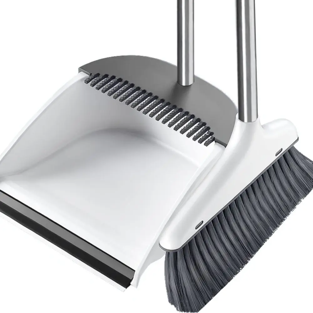 Portable Broom And Dustpan Set Household Sweeping Tool Comb Teeth Dust Shovel Long Handle Floor Cleaner Home Supplies