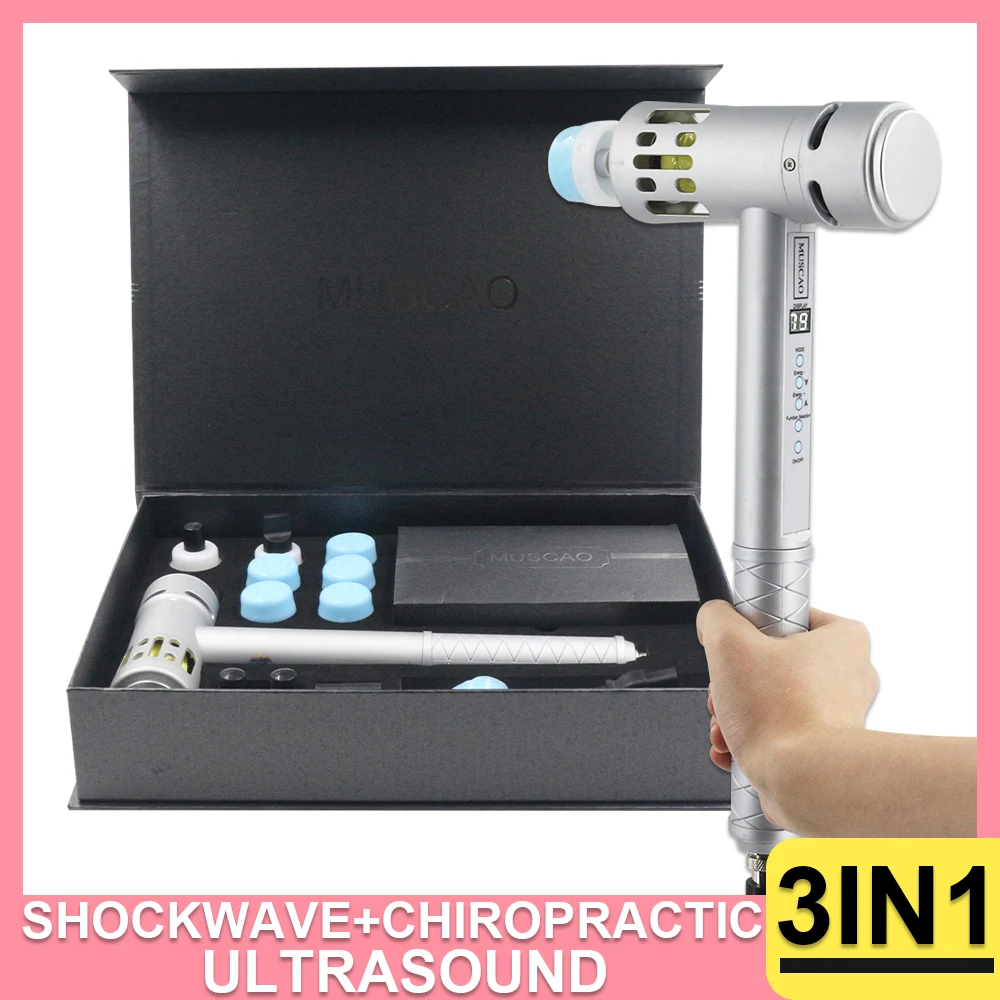 

Portable Shockwave Therapy Machine Home Use Vertebration Pain Relieve 3 In 1 Body Massager Chiropractic Correction Massager