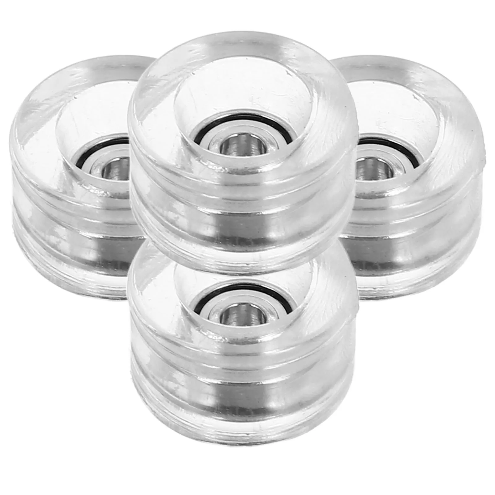 

4pcs Finger Wheels Transparent High Speed Bearings Lightweight Replacement Wheel For Professional Daily Practice Skateboard
