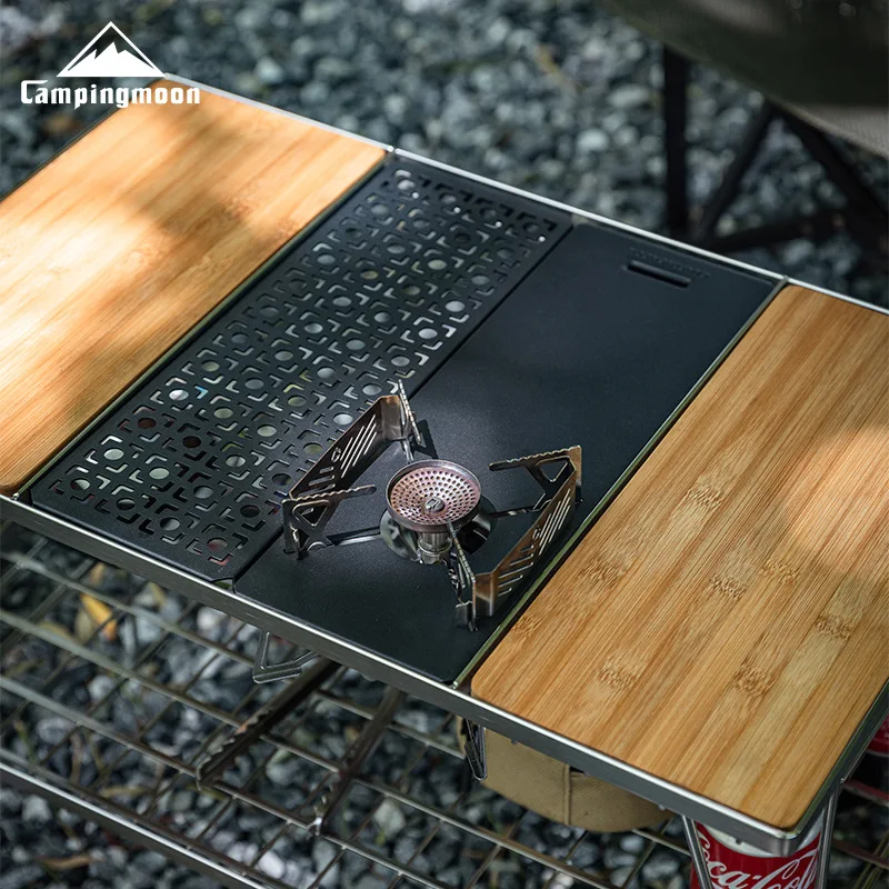 

CAMPINGMOON CK-12F-1P Aluminum Alloy Half-Unit Top Lightweight Portable Camping Accessory Outdoor Folding Table