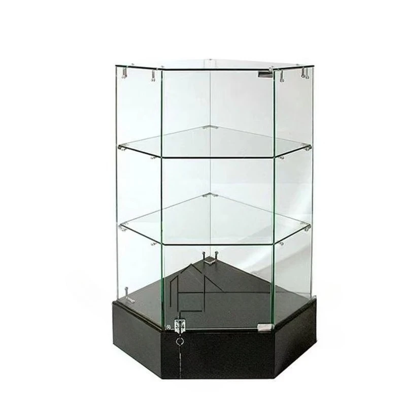 High Quality Glass Cabinet Retail Display Cabinet Glass Display Cabinet with Light Emitting Diode