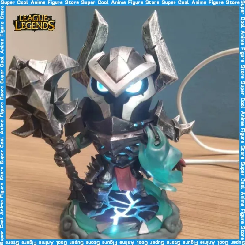 

League Of Legends Mordekaiser Anime Game Peripheral Led Illuminated Model Figure Decoration Doll Collectibles Cool Boys Gifts