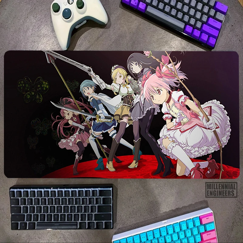 

Puella Magi Madoka Magica Mouse Pad Big Mousepepad Gaming Mats Premium Mousepad Keyboard Office Accessories Desk Mat Gamer Large