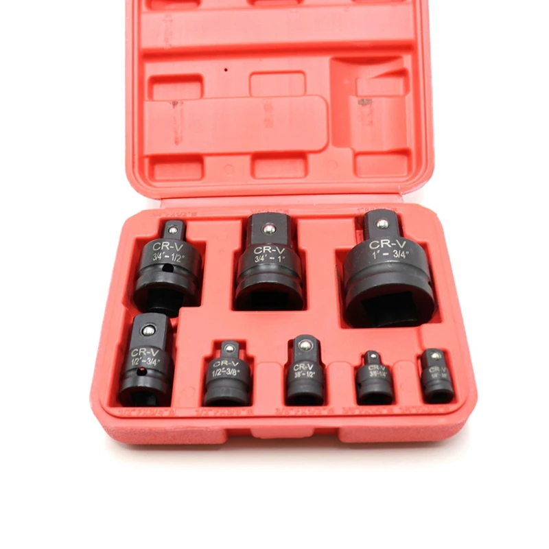 8 Pcs/Set Impact Socket Adapter, CR-V Socket Wrench Reducing Adapter, Drive Converter Kit, Hand Repair Tool Set