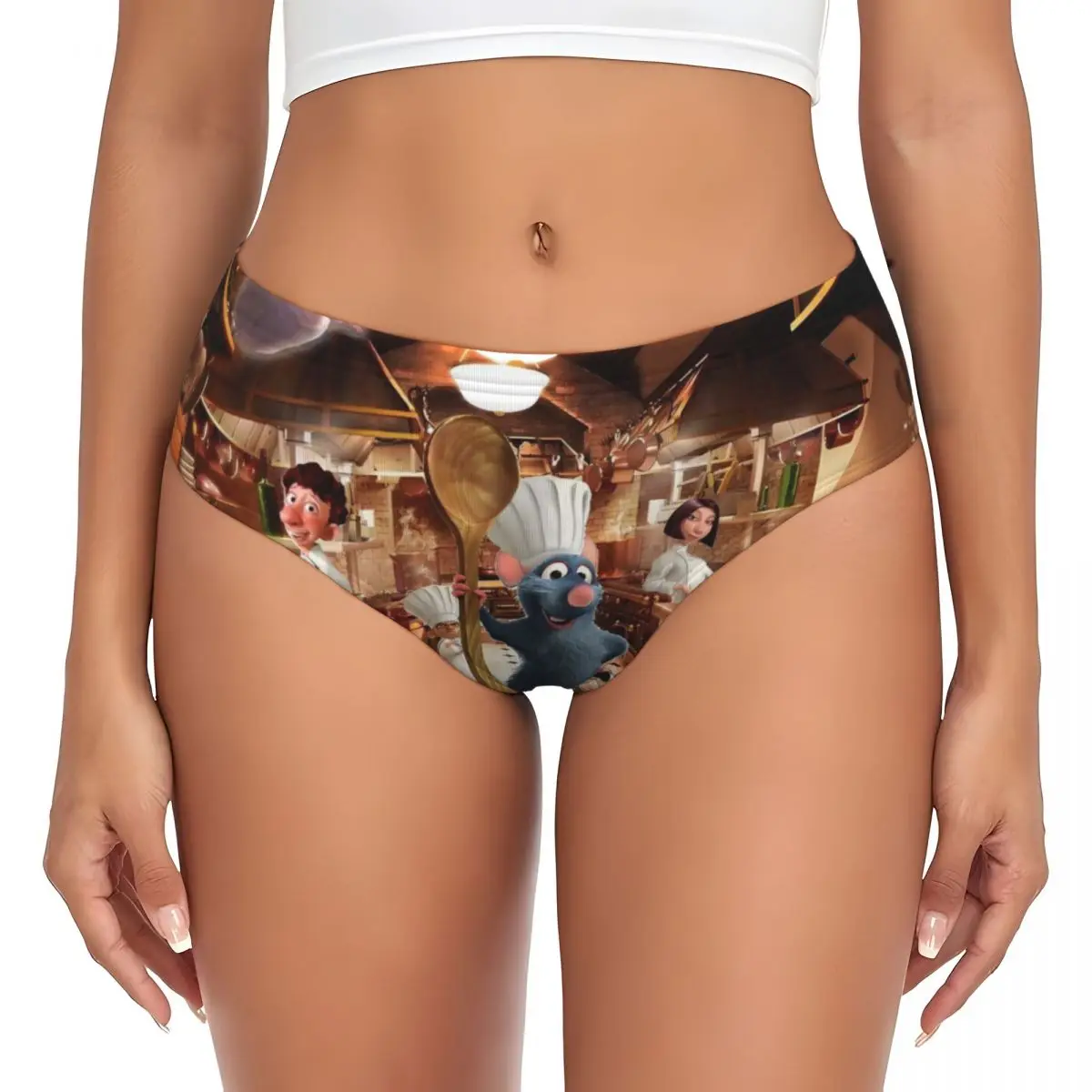 مخصص النساء راتاتوي ريمي الرسوم المشارك سراويل داخلية الإناث تنفس الكلاسيكية ملخصات السروال