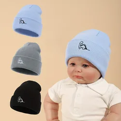 2pcs/Set Adorable Baby Dinosaur Knit Beanie Hats - Soft, Warm, and Cozy Toddler Winter Headwear for Boys and Girls - Perfect for