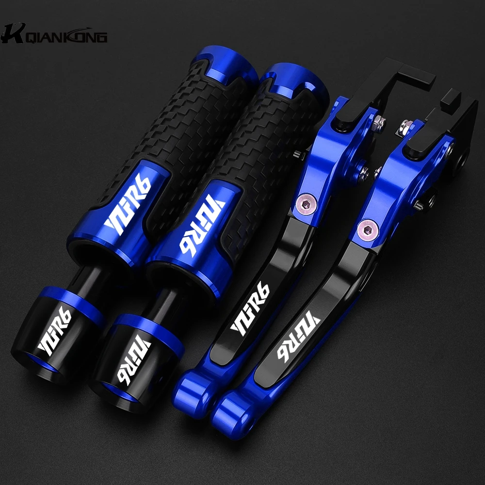 YZF-R6 Motorcycle Brake Clutch Levers Handlebar Grip bar Hand Grips ends FOR YAMAHA YZFR6 YZF R6 1999 2000 2001 2002 2003 2004
