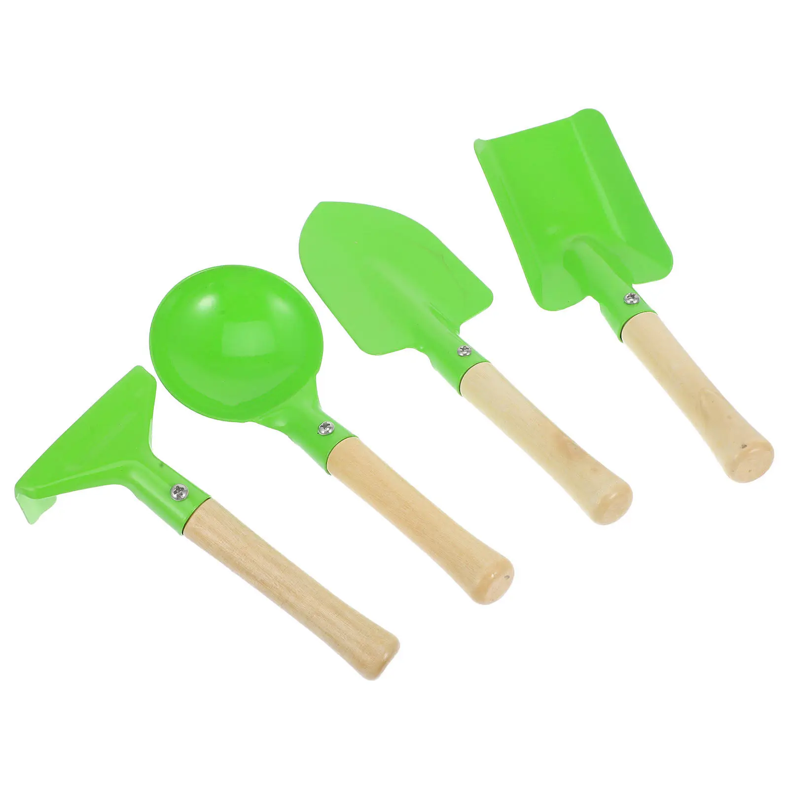 4Pcs Mini Sand Shovel Rake Beach Play Tools Set Kids Gardening Digging Safe Smooth Gift Sand Shovel Small Rake Tools