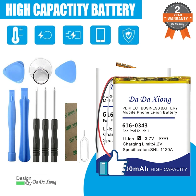 High Quality A1641 616-0343 616-0473 616-0553 616-0619 Battery For  iPod Touch 1 2 3 4 5 6 Replace Batteries + Free Kit