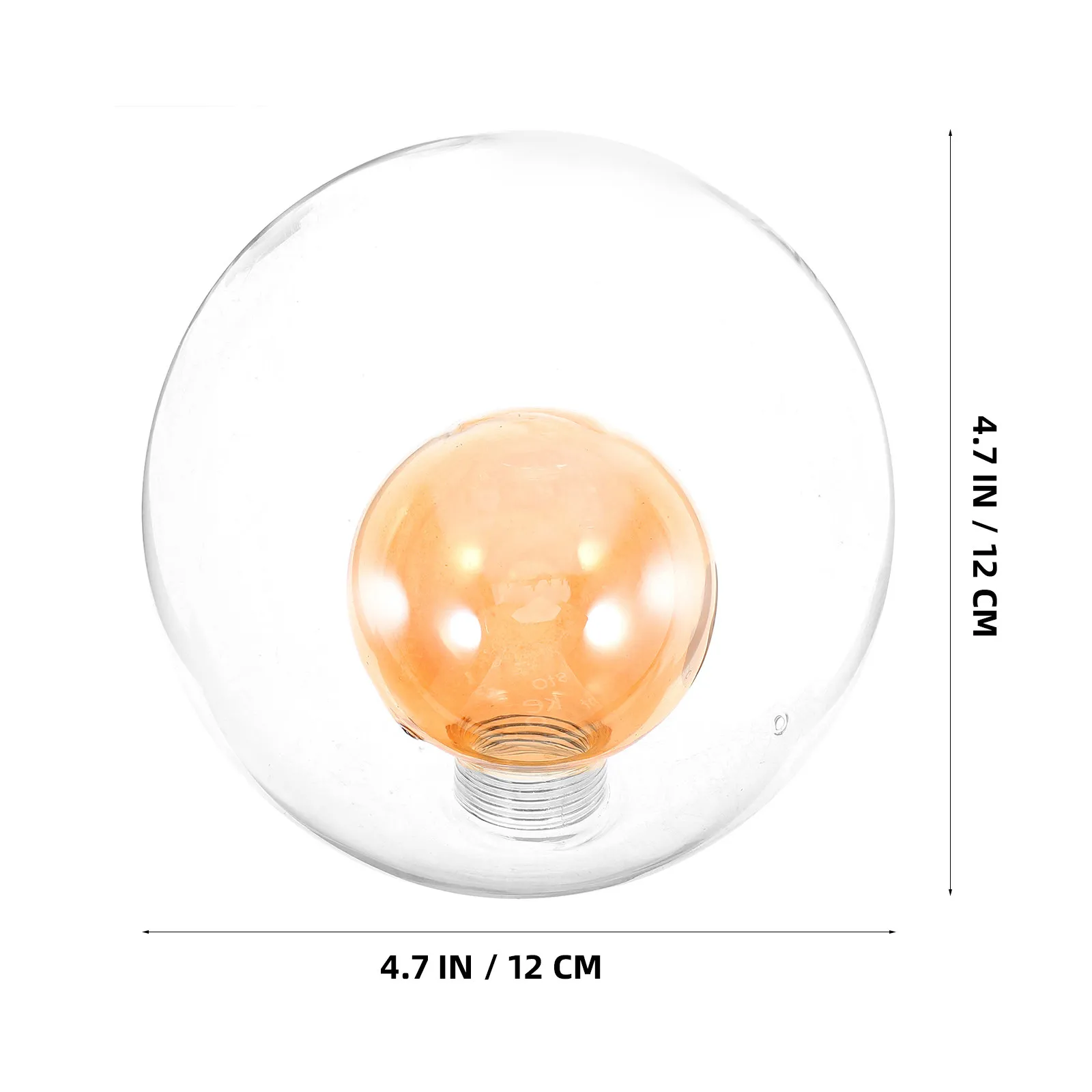 120Mm Clear Glass Sphere Lamp Shade Replacement for Table Floor Pendant Lights Elegant Diffused Lighting Decorative Home Office