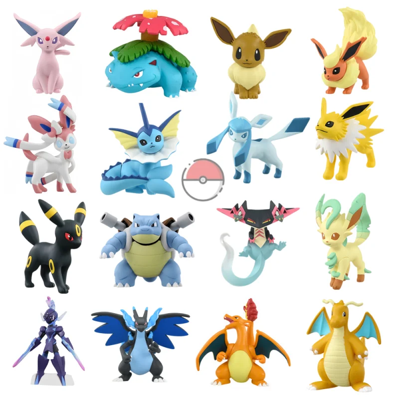 

Mini Pokemon Figures Toys Venusaur Blastoise Vaporeon Flareon Espeon Dragapult Animation Models Dolls Kawaii Toys Children Gifts